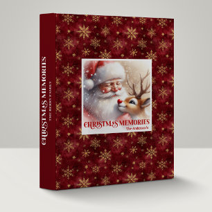Classic Santa Claus Rudolph Christmas Memory Album Binder