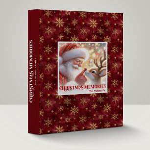Classic Santa Claus Rudolph Memory Album Christmas Binder