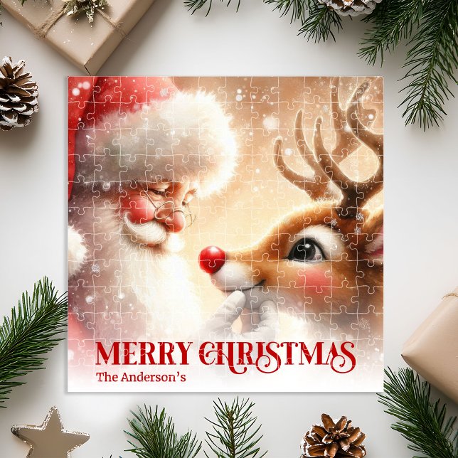 Classic Santa Claus with Rudolph Festive Jigsaw   Jigsaw Puzzle (Classic Santa Claus with Rudolph Festive Jigsaw Puzzle)