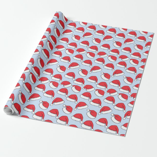 Classic Santa Hat  Wrapping Paper (Unrolled)