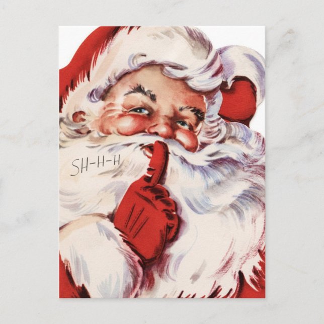 Classic Santa Holiday Postcard (Front)