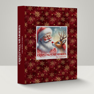 Classic Santa Rudolph Christmas Ring Binder Album