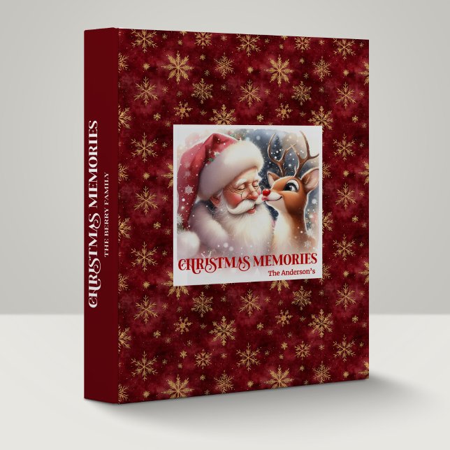 Classic Santa Rudolph Holiday Memory Album Xmas Binder (Classic Santa Rudolph Holiday Memory Album Christmas Binder

)