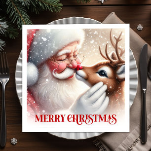 Classic Santa Rudolph Xmas Celebration Napkins