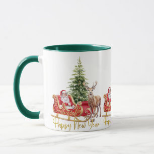 Classic Santa Sleigh Christmas Mug