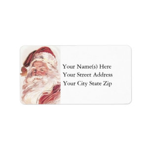 Classic Santa Vintage Christmas Label