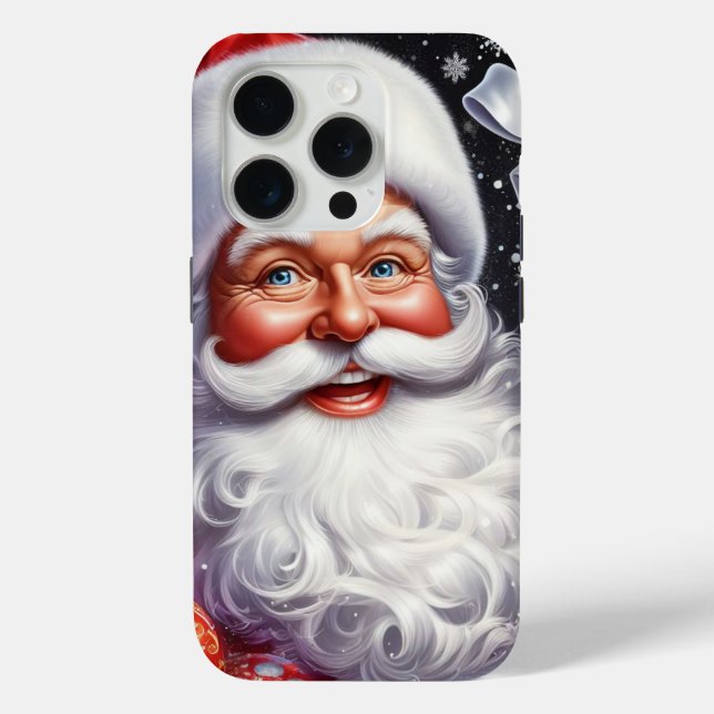 Classic Santa with present & ornaments Case-Mate iPhone Case (Back)