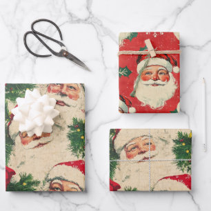 Classic Santa's Welcome Wrapping Paper Sheet