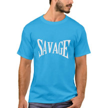 Classic SAVAGE Bold White Print T-shirt Homme