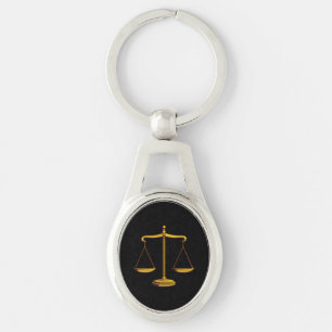 Classic Scales of Justice Lawyers Keychain