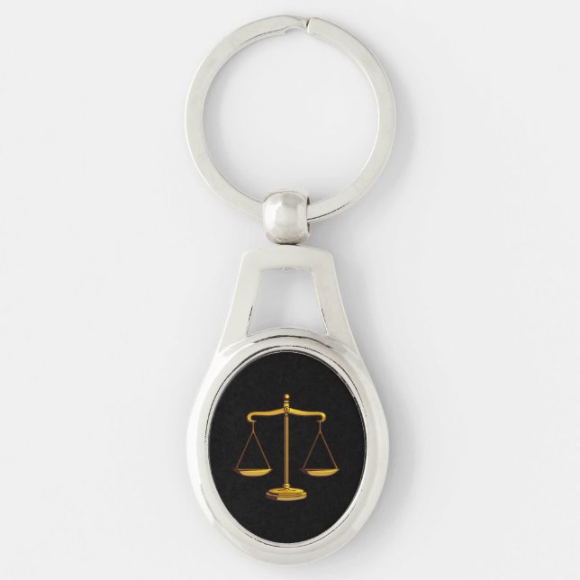 Classic Scales of Justice | Lawyers Keychain (Front)