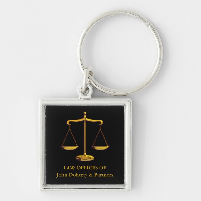 Classic Scales of Justice | Lawyers Keychain (Front)