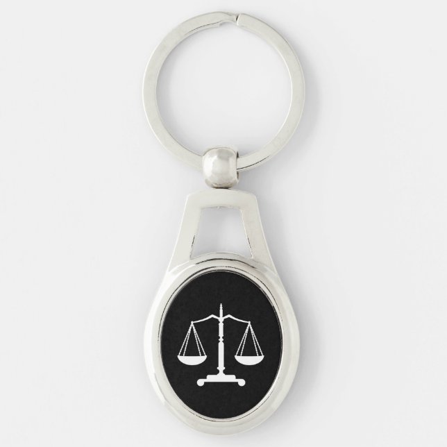 Classic Scales of Justice | Lawyers Keychain (Front)