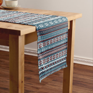 Classic Scandinavian Christmas Sweater Pattern Short Table Runner