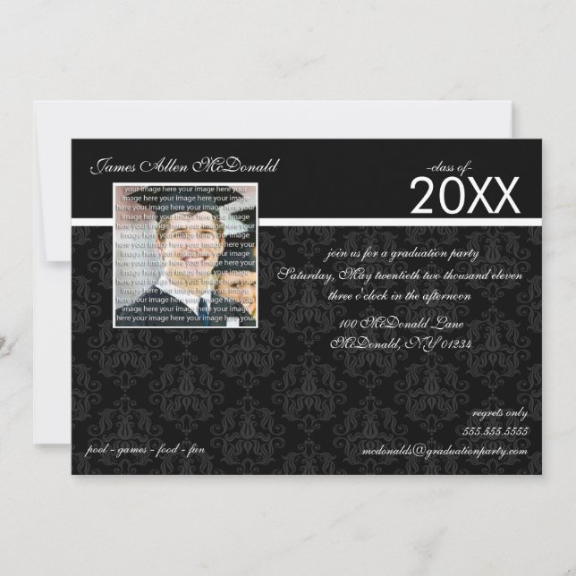 Classic School Graduation Invitations (Front)