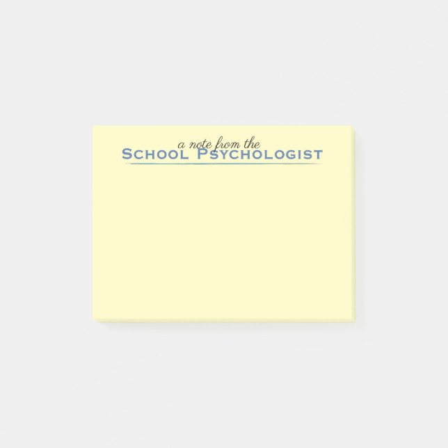 Classic School Psychologist Post-it Notes (Front)