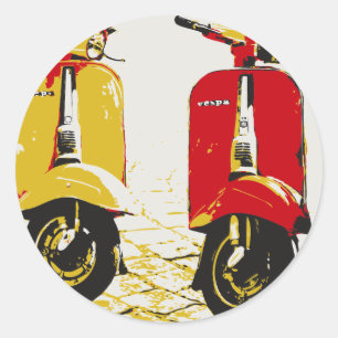 Classic Scooter Classic Round Sticker