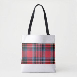 Classic Scottish Checkered Pattern Tote Bag