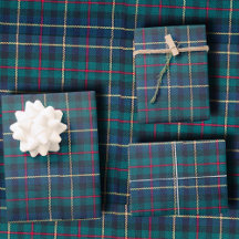 Classic Scottish Hunter Green & Navy Clan Tartan