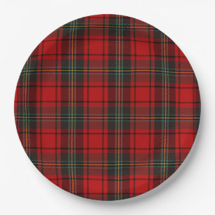 Classic Scottish Tartan Heritage Festive Christmas Paper Plate