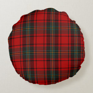 Classic Scottish Tartan Heritage Festive Christmas Round Pillow