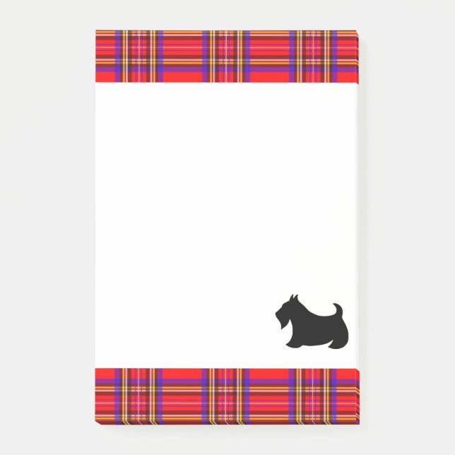 Classic Scottish Terrier Notepad Gift (Front)