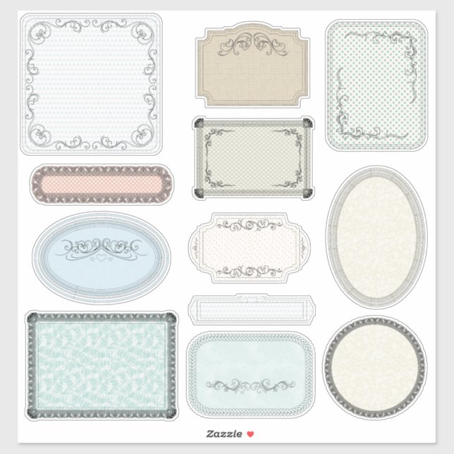 Classic Scrapbook Labels in Earth Tones (Sheet)