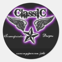 Classic screenprinting sticker
