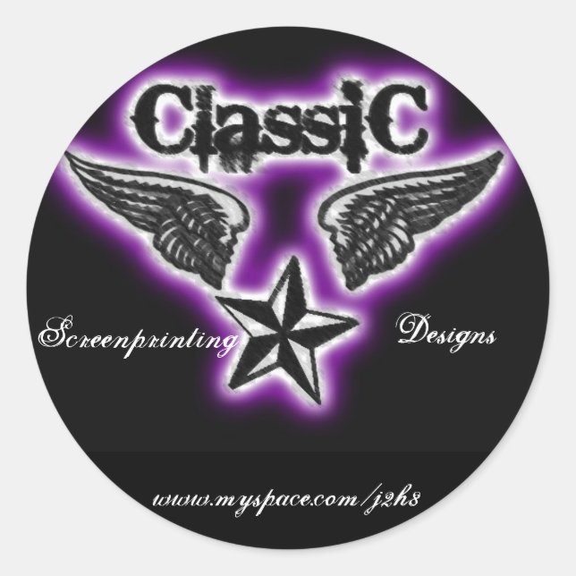 Classic screenprinting sticker (Front)