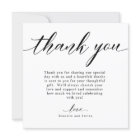 Classic Script Calligraphy Wedding Thank You Card