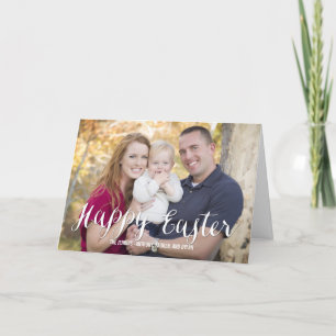 Classic Script Easter Photo Card