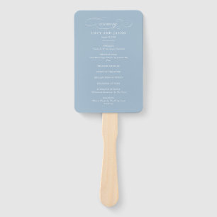 Classic Script Elegance Wedding Ceremony Hand Fan