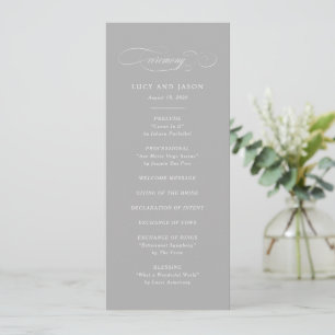 Classic Script Elegance Wedding Ceremony Program