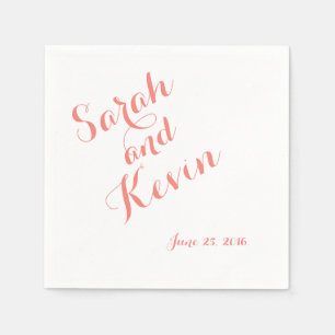 Classic Script   Elegant Wedding Paper Napkins