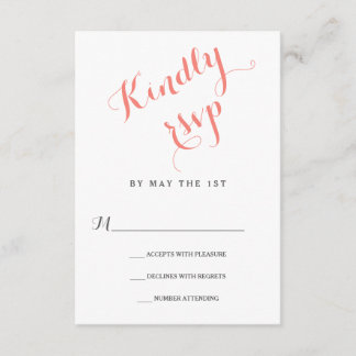 Classic Script | Elegant Wedding RSVP Card