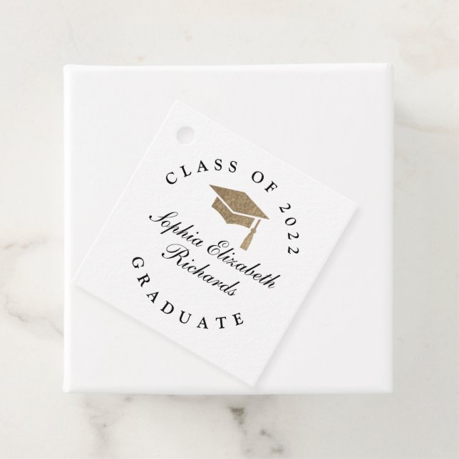Classic Script Graduation Favour Tags (In Situ)