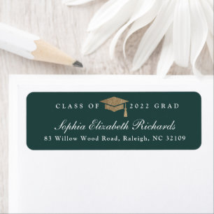 Classic Script Graduation Return Address Label