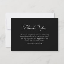 Classic Script Minimal Calligraphy Black Wedding