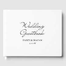Classic Script Minimal Calligraphy White Wedding