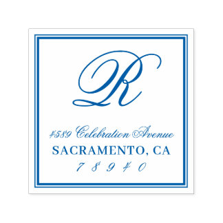 Classic Script Monogram Return Address Self-inking Stamp