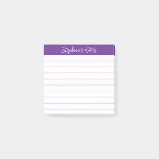Classic Script Notes Purple Lined
