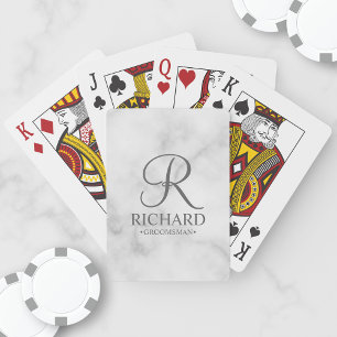 Classic Script Personalized Groomsmen Playing Card