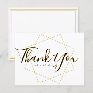 Classic Script Thank You Card