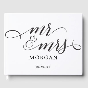 Classic Script Wedding Guest Book