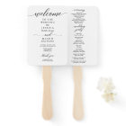 Classic Script Wedding Program Fan