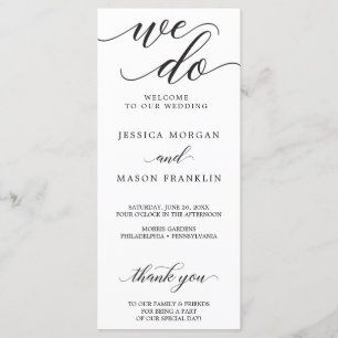 Classic Script Wedding Programs - We Do