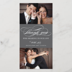 Classic Script Wedding Thank You Photo Cards
