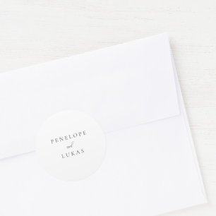 Classic Script White Envelope Seals