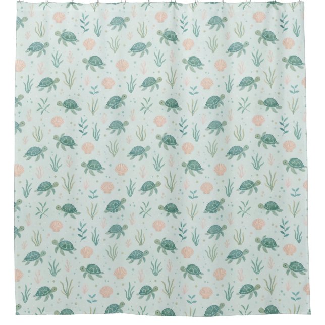 Classic Sea Turtle Pattern with Ocean Plants (Front)