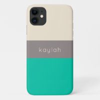 Classic Seafoam Green Colour Block with Name